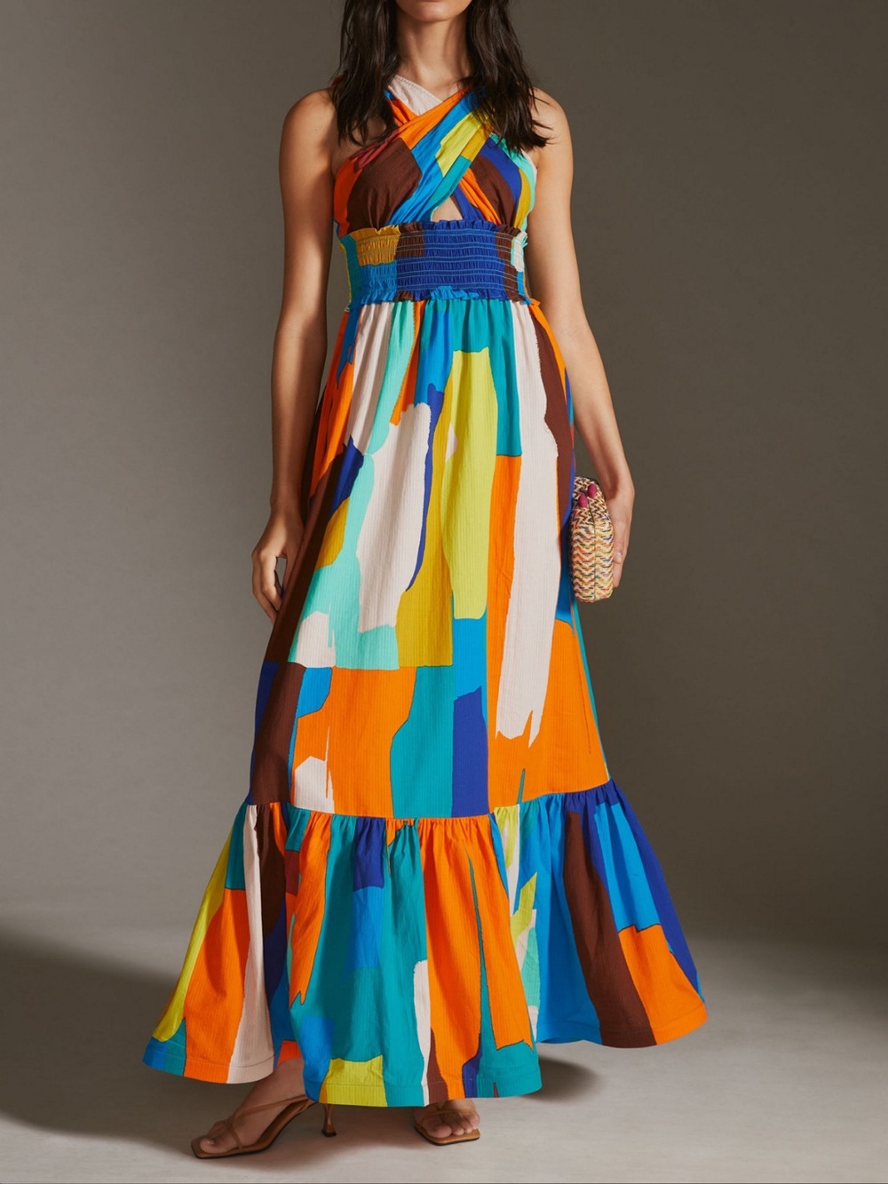 Plenty by Tracy Reese Printed Halter Maxi Dress